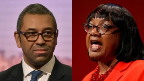 BBC/ Reuters James Cleverly and Diane Abbott