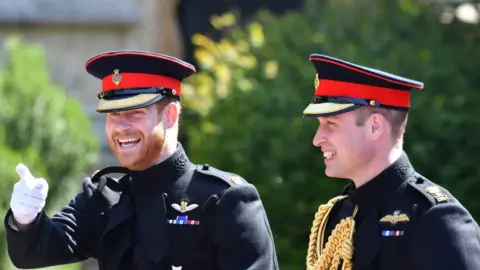 PA Prince Harry and Prince William