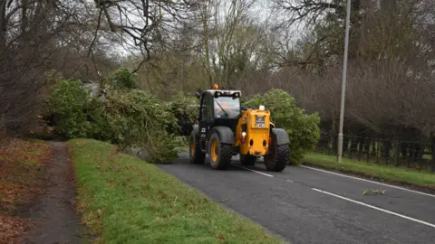 RSM Photography A fallen tree is removed from the road