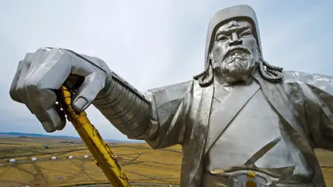 Getty Images statue of genghis khan in Mongolia