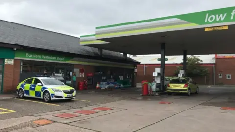 Staffordshire Police Petrol station on Waterloo Road