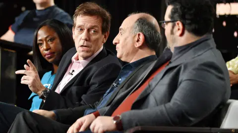 Getty Images Avenue 5 cast and Armando Iannucci