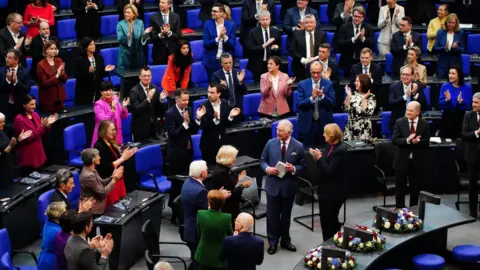 PA Media King Charles and Camilla in the Bundestag