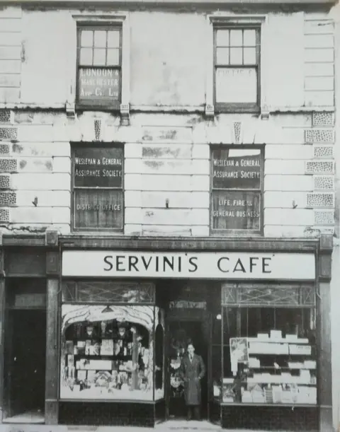 Servini family This is what Servini's cafe looked like in 1934, a year after it opened