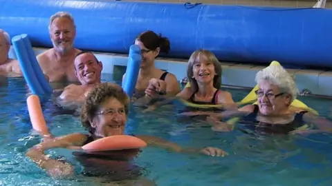 St. George's Hydrotherapy Pool People inside the pool