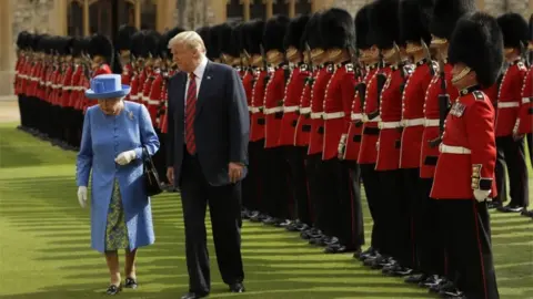 PA Donald Trump and the Queen