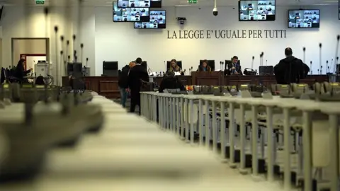 The large room set up for the trial used to be a call centre