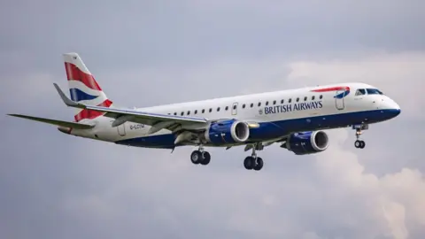 Getty Images British Airways plane at Heathrow