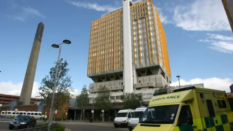 PA Media Belfast City Hospital tower block