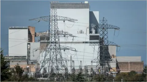 Getty Images Hinkley B near the construction of Hinkley C