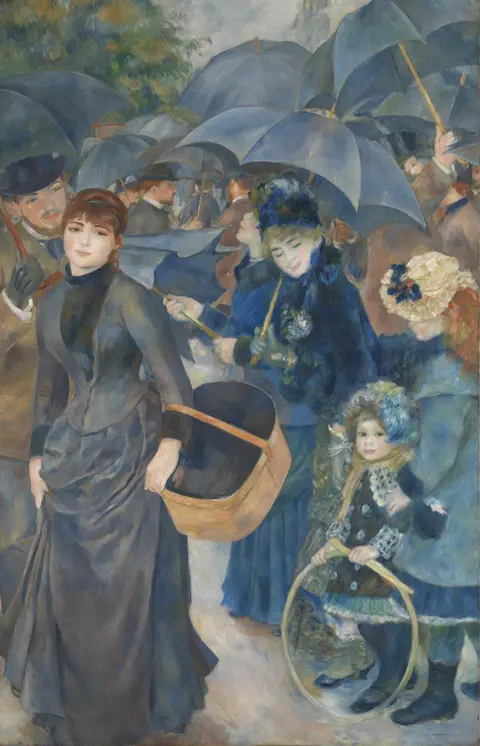 The National Gallery, London  The Umbrellas by Renoir (circa 1881) is among the 12 paintings that will be lent to another institution in the UK