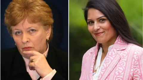 PA Media Baroness Nuala O'Loan and Priti Patel