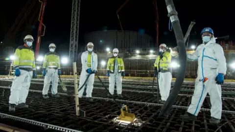 EDF Energy Night working at Hinkley Point C