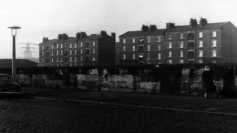 Liverpool City Council St Martin’s Cottages – the first council houses in Europe – which were built in Vauxhall, north Liverpool, in 1869 and demolished in 1977