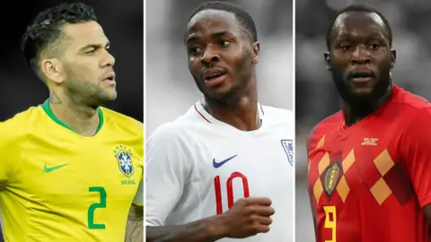 Dani Alves, Raheem Sterling & Romelu Lukaku