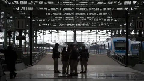 Getty Images General view of Constitucion railway station during the massive energy blackout in Argentina on June 16, 2019