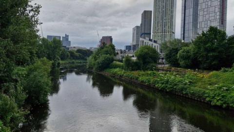 A stretch of the River Irwell where Mike Duddy was fishing 