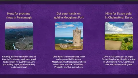 Cadbury Page showing places of interest