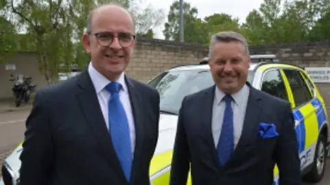 Cambs PCC Andy Coles (left) with Police and crime commissioner for Cambridgeshire