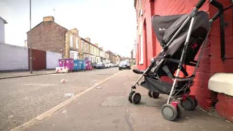 BBC Pram in a street