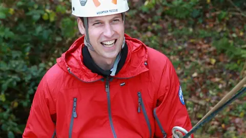 Getty Images Prince William, Duke of Cambridge abseils