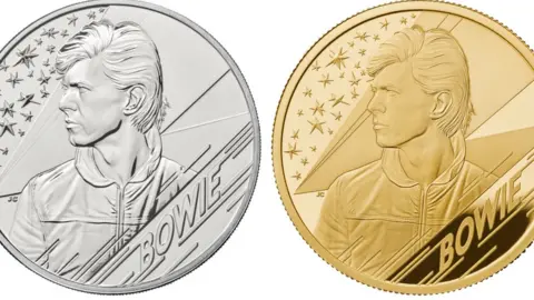 Royal Mint Two Bowie coins