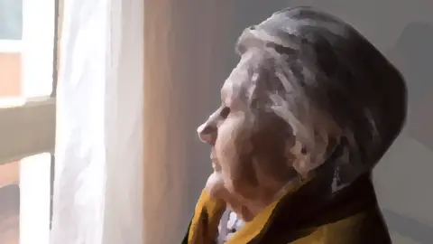 BBC Woman looking out of window