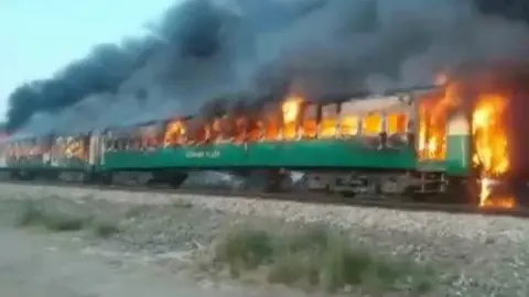 Reuters Burning carriages