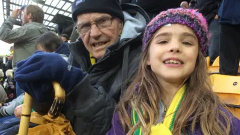 Sarah Greaves Barrie Greaves and his granddaughter Naomi