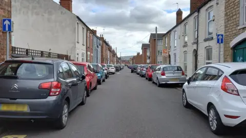 LDRS Vehicles parking on pavements around Sincil Bank, Lincoln