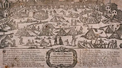 Getty Images View of a frost fair