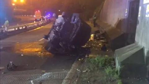 WMAS Crash scene at Hagley Road West/Quinton Expressway, Birmingham