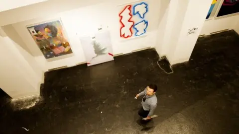 EPA The exhibition at the Museum for Urban Contemporary Art in Berlin, Germany (15 September 2017)