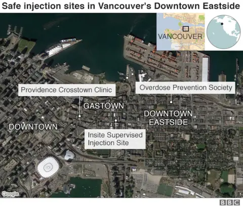 Map of Vancouver's Downtown Eastside