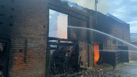 Shropshire Fire and Rescue Service Barn fire