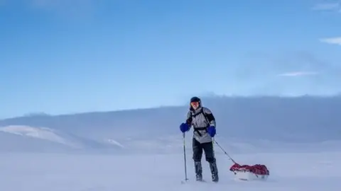 Rockinghorse Josh Braid training for his trip to the South Pole