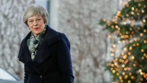 Getty Images Theresa May in Berlin