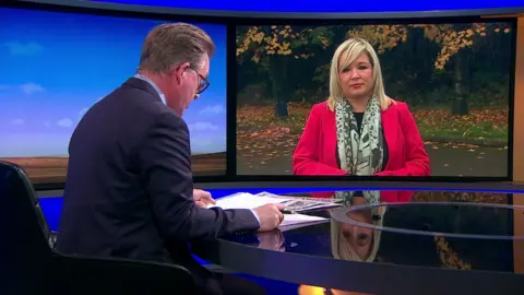 BBC Mark Carruthers and Michelle O'Neill