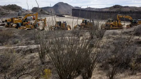 Getty Images Construction on the border wall in Arizona