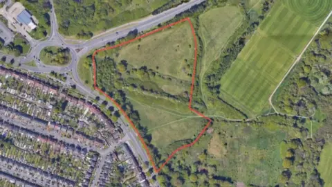 Coventry City Council An aerial view of the planned site in Coventry