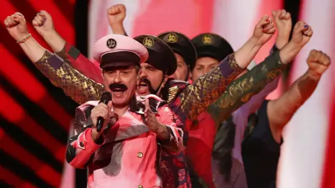 EPA Croatia's Let 3 on stage at Eurovision