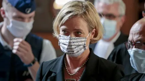 EPA Delphine Boël leaves court in Brussels on 10 September 2020