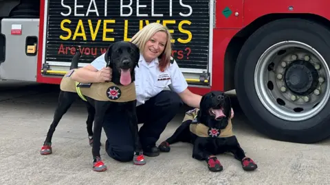 Hertfordshire Fire and Rescue Service Reqs with Nikki Harvey and Loki his replacement