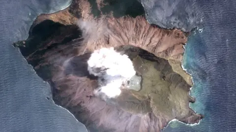 Maxar Satellite photo of volcano, 11 Dec published by DigitalGlobe, a Maxar company