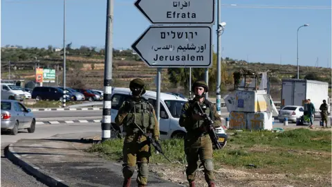 Getty Images Israeli soldiers in Gush Etzion (file photo)