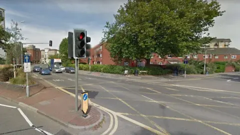 Google The junction of Kings Road and Orts Road junction in Reading