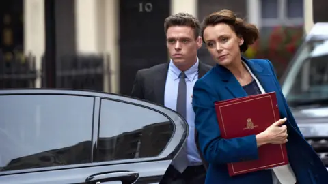 Richard Madden and Keeley Hawes in Bodyguard