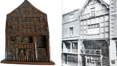 Halls fine Art The carving next to the Chester house it's based on