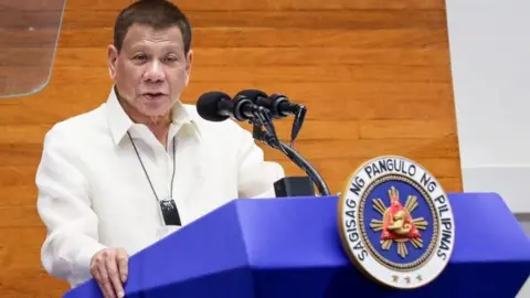 EPA Mr Duterte gave a state of the nation address earlier this week, before his latest comments