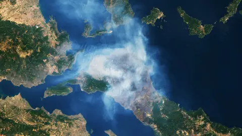 NASA/USGS Greek fires